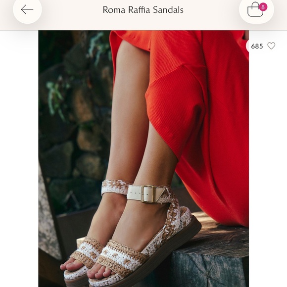 Free People Roma Raffia Sandals - Picture 6 of 6
